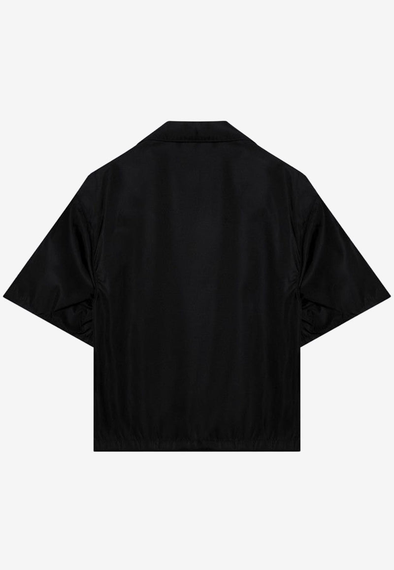 Prada Triangle Logo Short-Sleeved Shirt Black SC4491WQ8/Q_PRADA-F0002