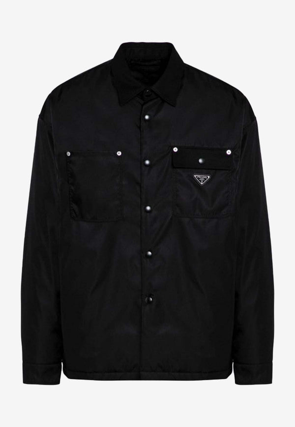 Prada Triangle Logo Nylon Shirt Black SC796MOOO1WQ8/P_PRADA-F0002