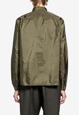 Prada Brand Label Long-Sleeved Shirt Khaki