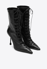 Jimmy Choo Scarlett 95 Lace-Up Leather Ankle Boots Black SCARLETTAB95NAP/P_JIMCH-BLK