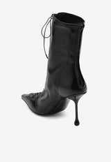 Jimmy Choo Scarlett 95 Lace-Up Leather Ankle Boots Black SCARLETTAB95NAP/P_JIMCH-BLK