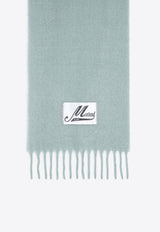 Marni Logo Patch Alpaca Fringed Scarf  Turquoise SCMC0059Y0UTW918/P_MARNI-00V19