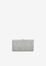 Aquazzura Sundance Crystal-Embellished Clutch SCYCLUC0-CNBSVP SILVER/PALLADIUM