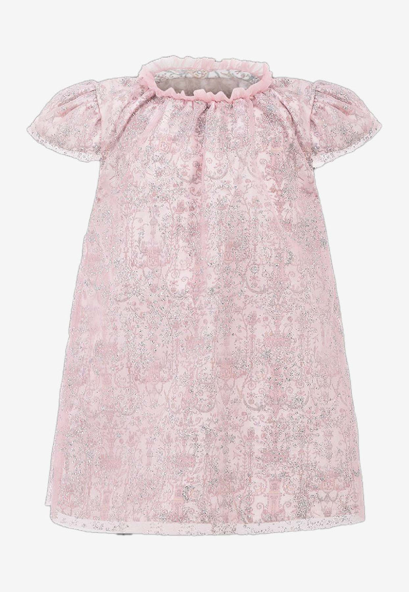 Atelier Choux Baby Girls Clara Sparkly Dress Pink SD-M3-TDJA Bébé_PINK