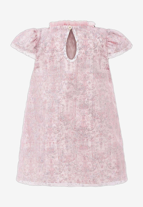 Atelier Choux Baby Girls Clara Sparkly Dress Pink SD-M3-TDJA Bébé_PINK