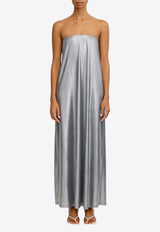 Significant Other Nova Strapless Metallic Maxi Dress Silver SD240791D-SILVERSILVER