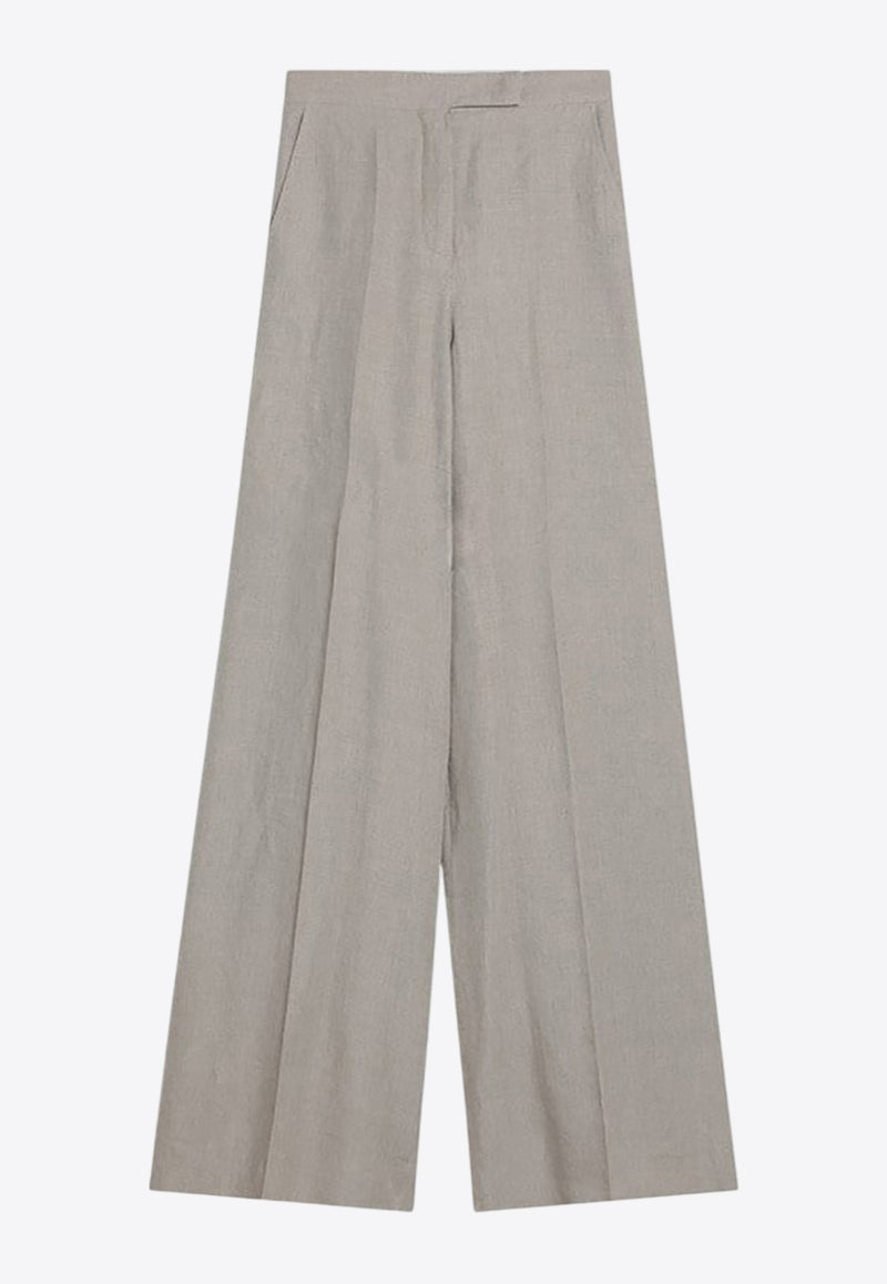 Max Mara Sequoia Linen Wide Pants Beige SEQUOIACO/Q_MAXM-001