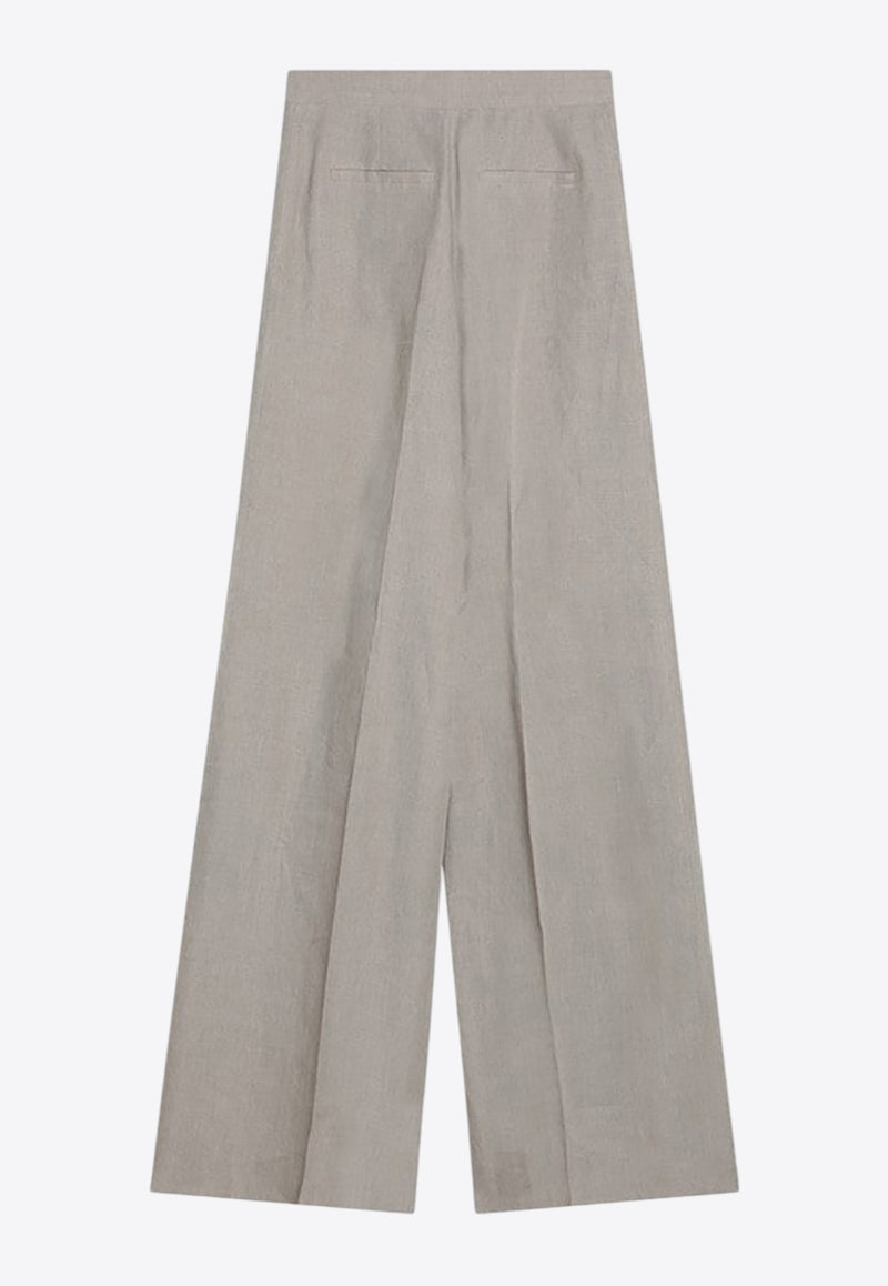 Max Mara Sequoia Linen Wide Pants Beige SEQUOIACO/Q_MAXM-001