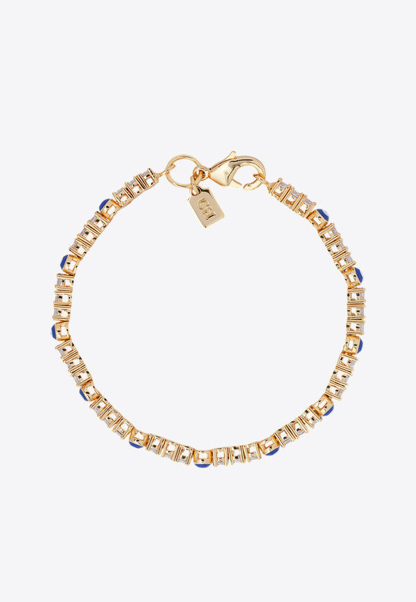 Crystal Haze Jewelry Serena X Evil Eye Crystal Embellished Bracelet Gold SERENAX EVIL EYE BRACELETBLUE MULTI