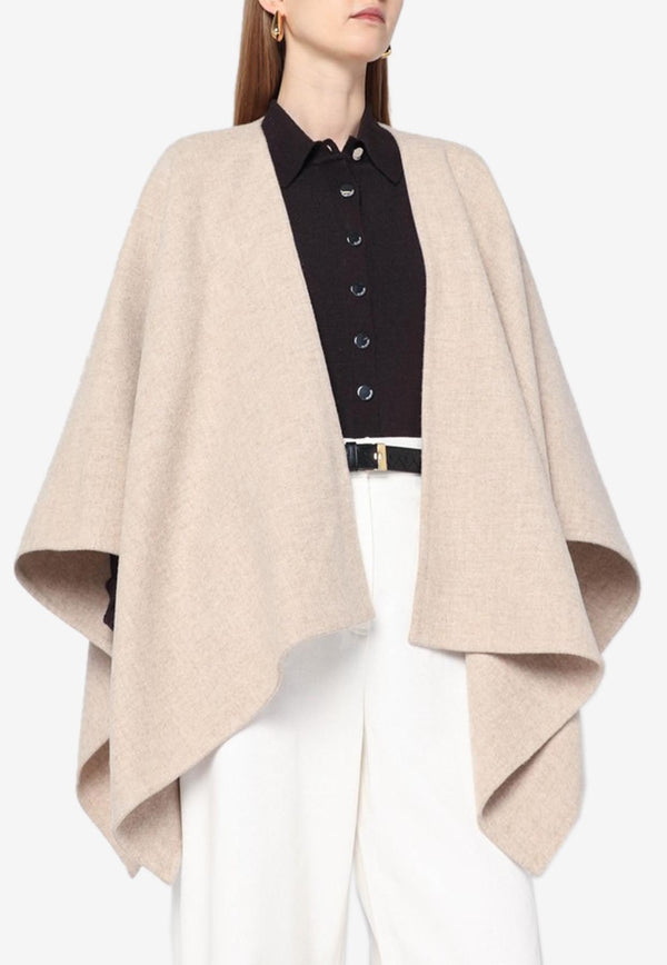 Max Mara Serra Wool-Blend Poncho Beige SERRACO/R_MAXM-002