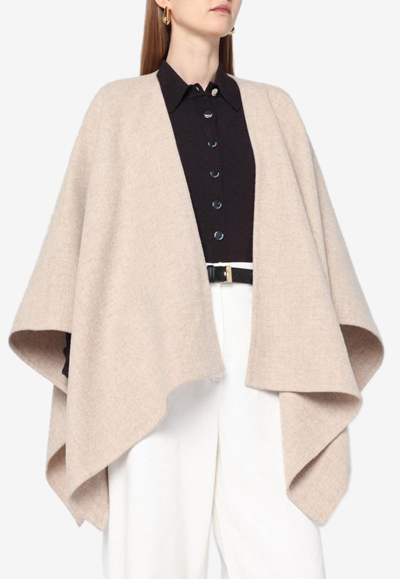Max Mara Serra Wool-Blend Poncho Beige SERRACO/R_MAXM-002