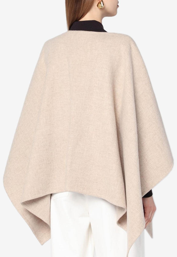 Max Mara Serra Wool-Blend Poncho Beige SERRACO/R_MAXM-002
