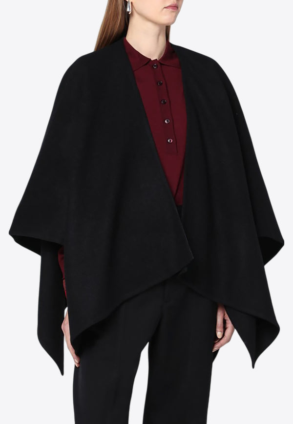 Max Mara Serra Alpaca and Wool Poncho Black SERRACO/R_MAXM-005