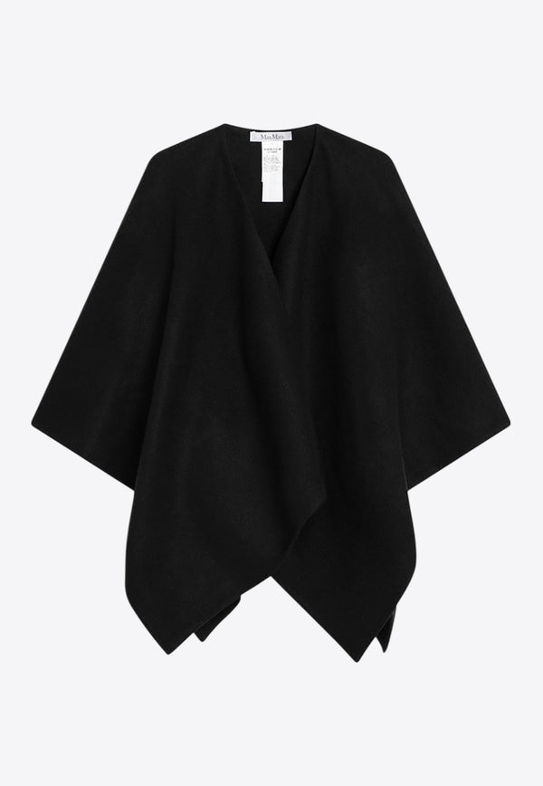 Max Mara Serra Alpaca and Wool Poncho Black SERRACO/R_MAXM-005