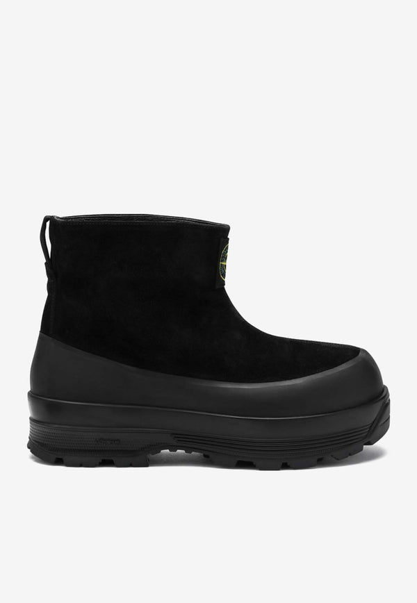 Stone Island Suede Ankle Boots Black SFWS100120S0172/R_STONE-V0029
