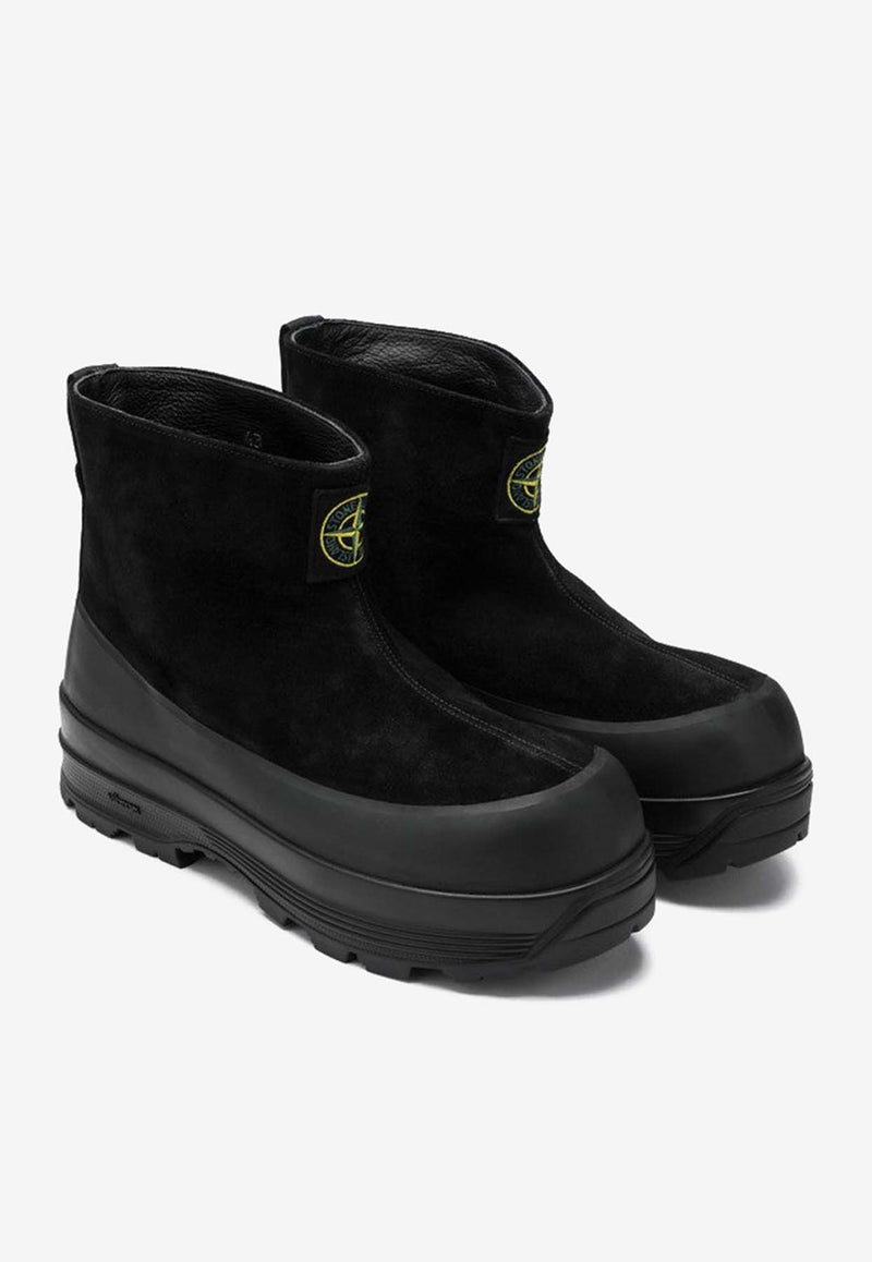 Stone Island Suede Ankle Boots Black SFWS100120S0172/R_STONE-V0029