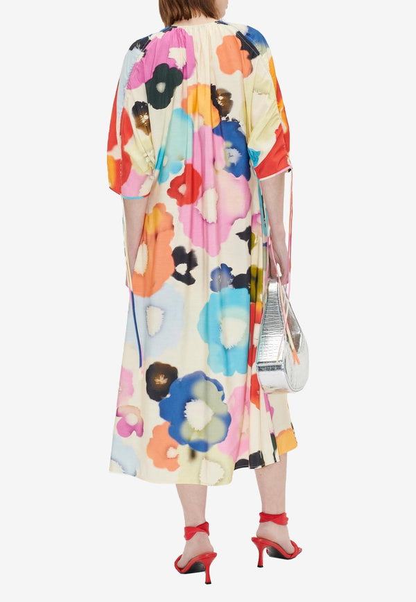 Stine Goya Funda Tie-Dye Floral Midi Dress Multicolor SG5005FLORAL