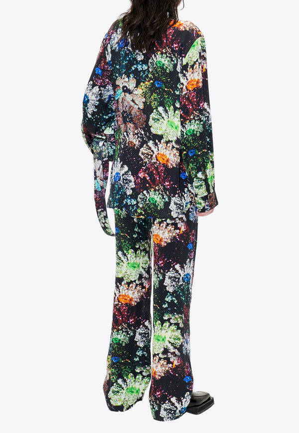 Stine Goya Fatou Floral Wide-Leg Pants SG5575BLACK MULTI