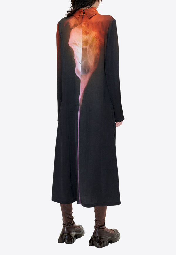 Stine Goya Mille Printed Long-Sleeved Dress SG5788BLACK MULTI