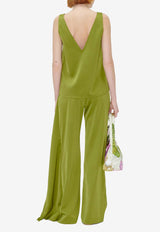 Stine Goya Elanor V-neck Sleeveless Top Green SG5860GREEN