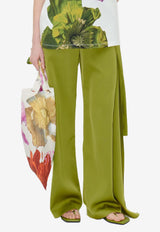 Stine Goya Gracie Straight-Leg Draped Pants Green SG5861GREEN