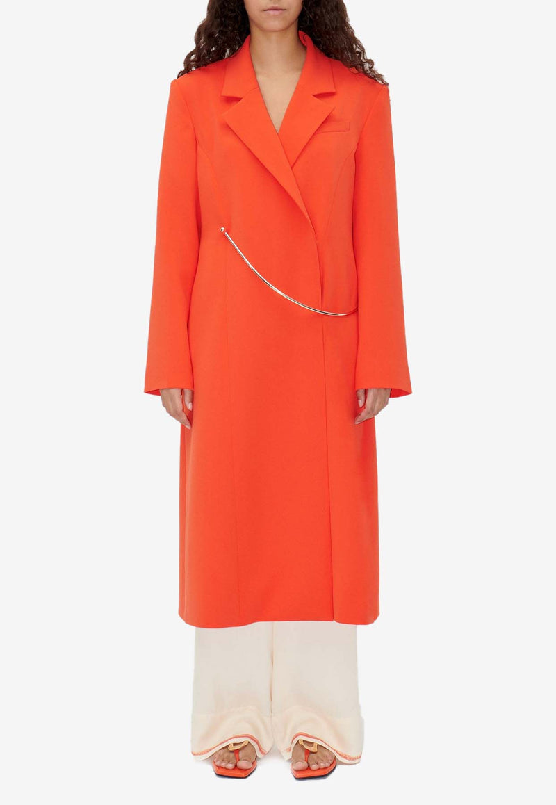 Stine Goya Jona Double-Breasted Long Coat Orange SG5879ORANGE