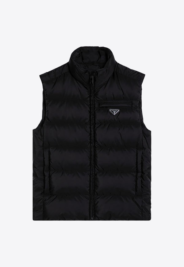 Prada Triangle Logo Padded Vest Black SGB0331WQ9/P_PRADA-F0002