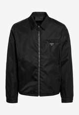 Logo-Plaque Zip-Up Jacket