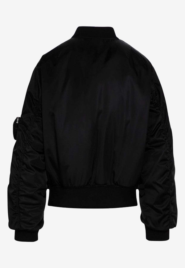 Prada Zip-Up Padded Bomber Jacket Black SGB9031WQ8/P_PRADA-F0002