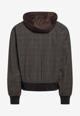 Prada Wool Checked Bomber Jacket Brown SGD079OOO18VA/S_PRADA-F0005
