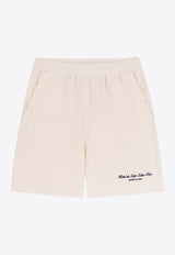 Sporty & Rich Hotel du Cap Cursive Mini Terry Shorts Cream SH027501651CR01CREAM