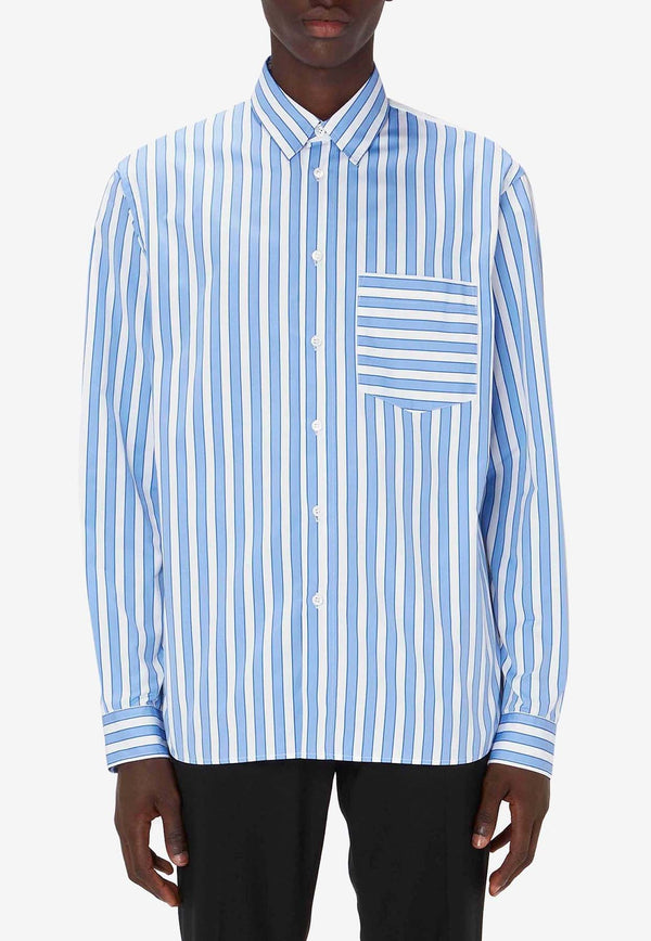 JW Anderson Long-Sleeved Striped Shirt SH0295-PG1466BLUE