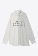 MM6 Maison Margiela Numeric Signature Asymmetric Shirt White SH0DT0025MTN085/R_MM6-961