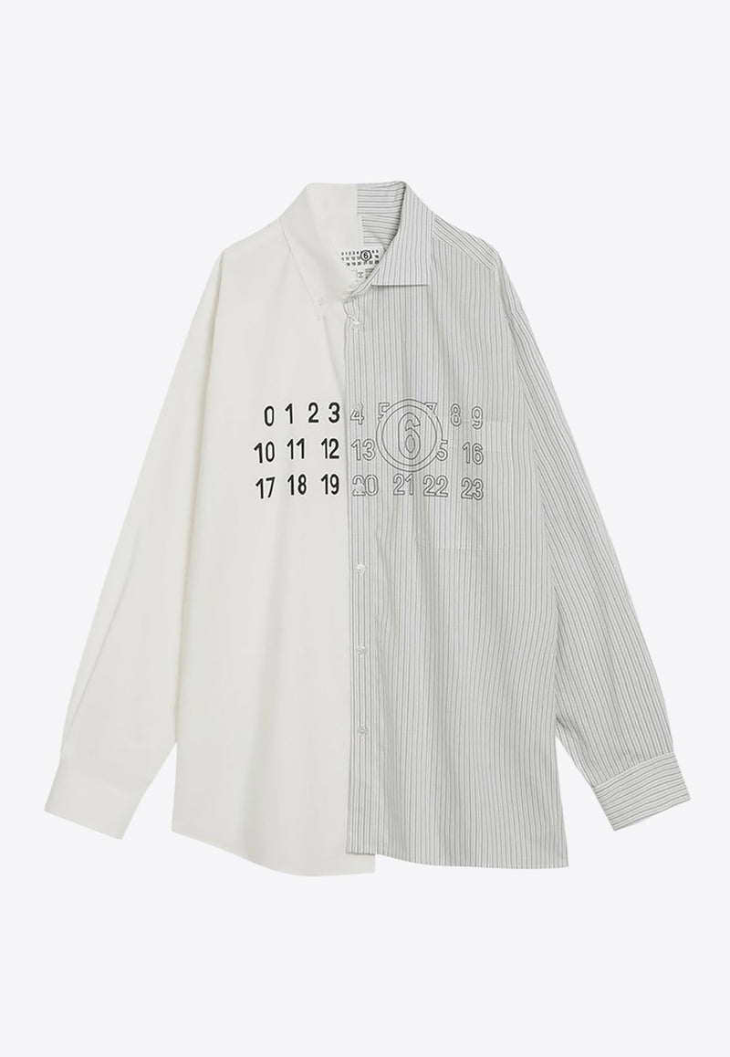 MM6 Maison Margiela Numeric Signature Asymmetric Shirt White SH0DT0025MTN085/R_MM6-961