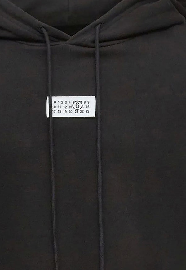 MM6 Maison Margiela Signature Numeric Patch Hooded Sweatshirt Black SH0GU0033M25025/R_MM6-900