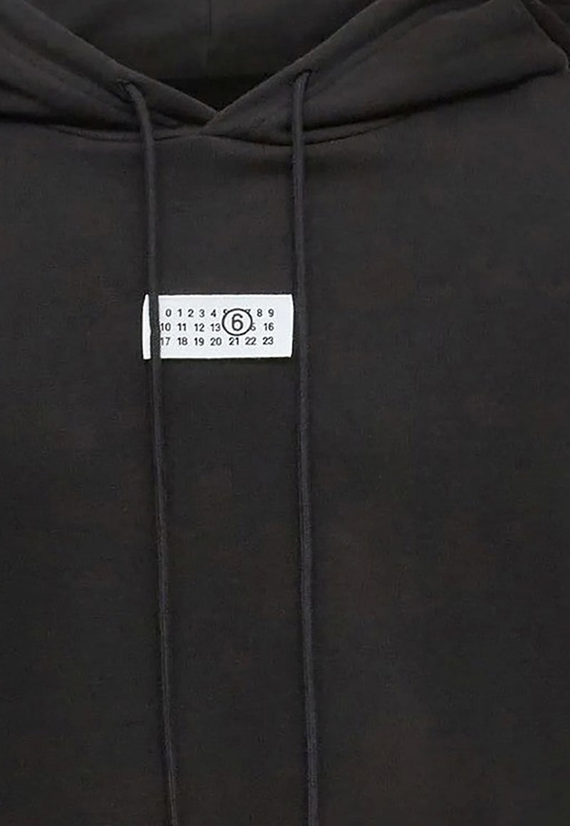 MM6 Maison Margiela Signature Numeric Patch Hooded Sweatshirt Black SH0GU0033M25025/R_MM6-900