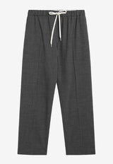 MM6 Maison Margiela Wool-Blend Drawstring Pants Gray SH0KA0028M35733/S_MM6-860M