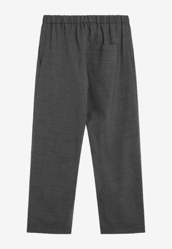 MM6 Maison Margiela Wool-Blend Drawstring Pants Gray SH0KA0028M35733/S_MM6-860M