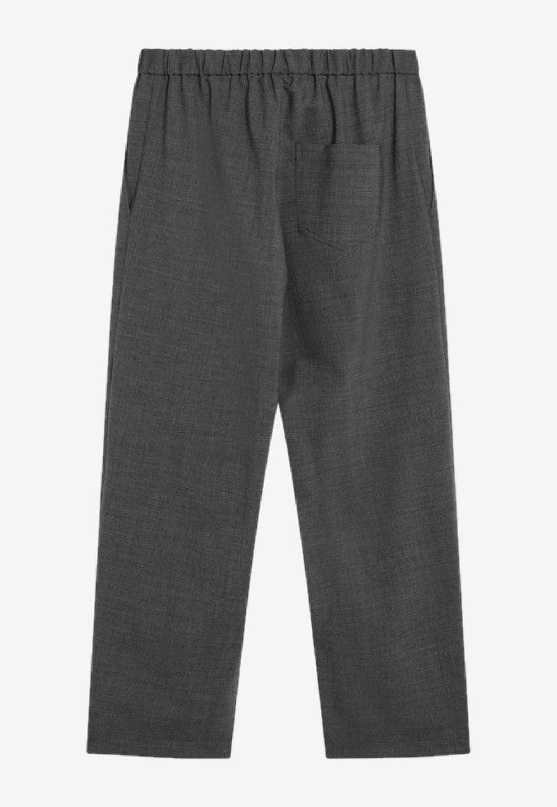 MM6 Maison Margiela Wool-Blend Drawstring Pants Gray SH0KA0028M35733/S_MM6-860M