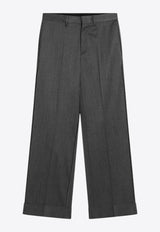 MM6 Maison Margiela Wide Wool-Blend Tailored Pants Gray SH0KA0047S47848/R_MM6-860M