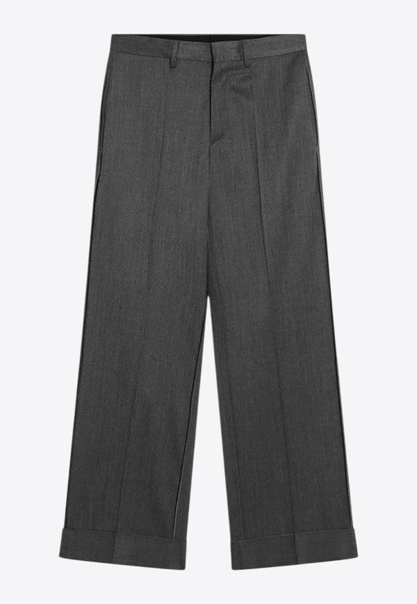 MM6 Maison Margiela Wide Wool-Blend Tailored Pants Gray SH0KA0047S47848/R_MM6-860M