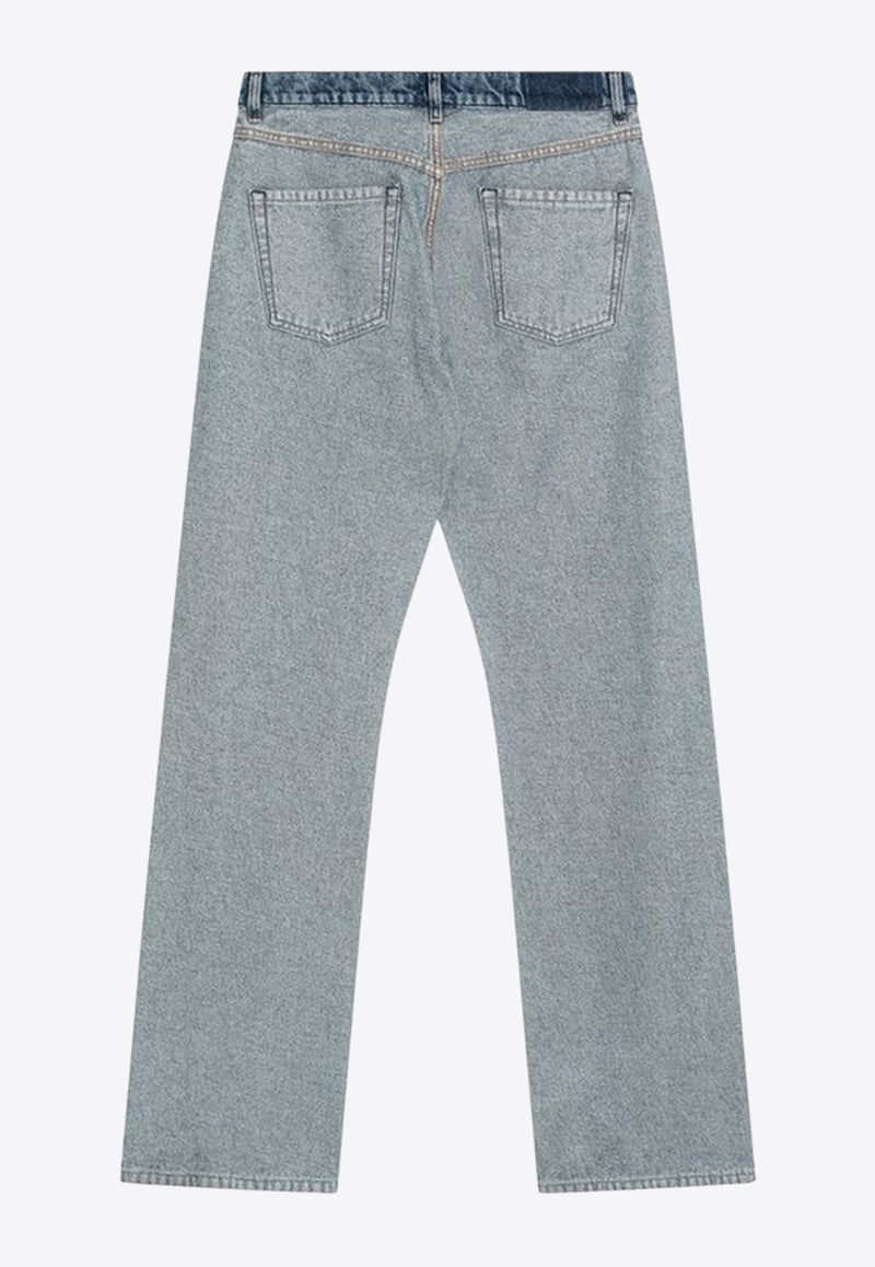 MM6 Maison Margiela Two-Toned Washed Straight-Leg Jeans Light Blue SH0LA0026M30018/R_MM6-967