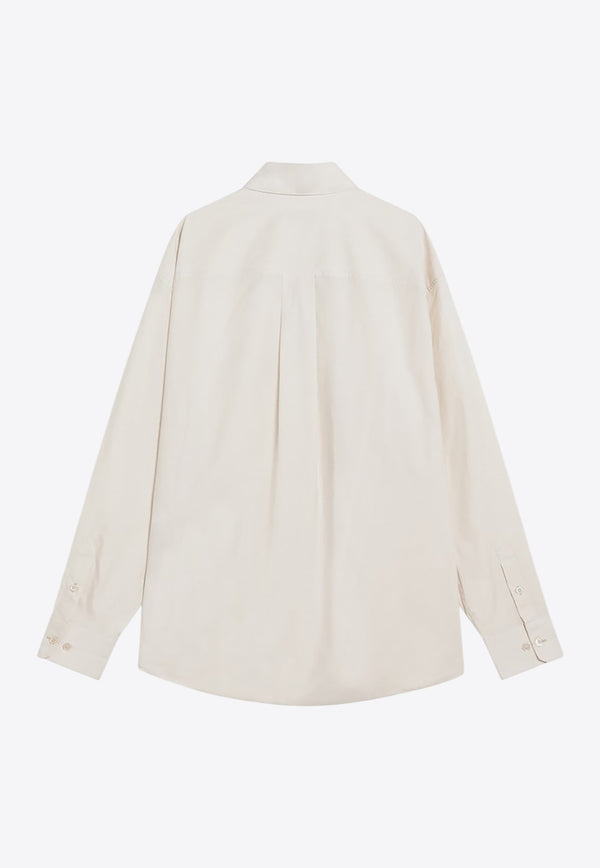 Lemaire Washed Cotton Long-Sleeved Shirt Cream SH1201LF1500/R_LEMAI-WH048