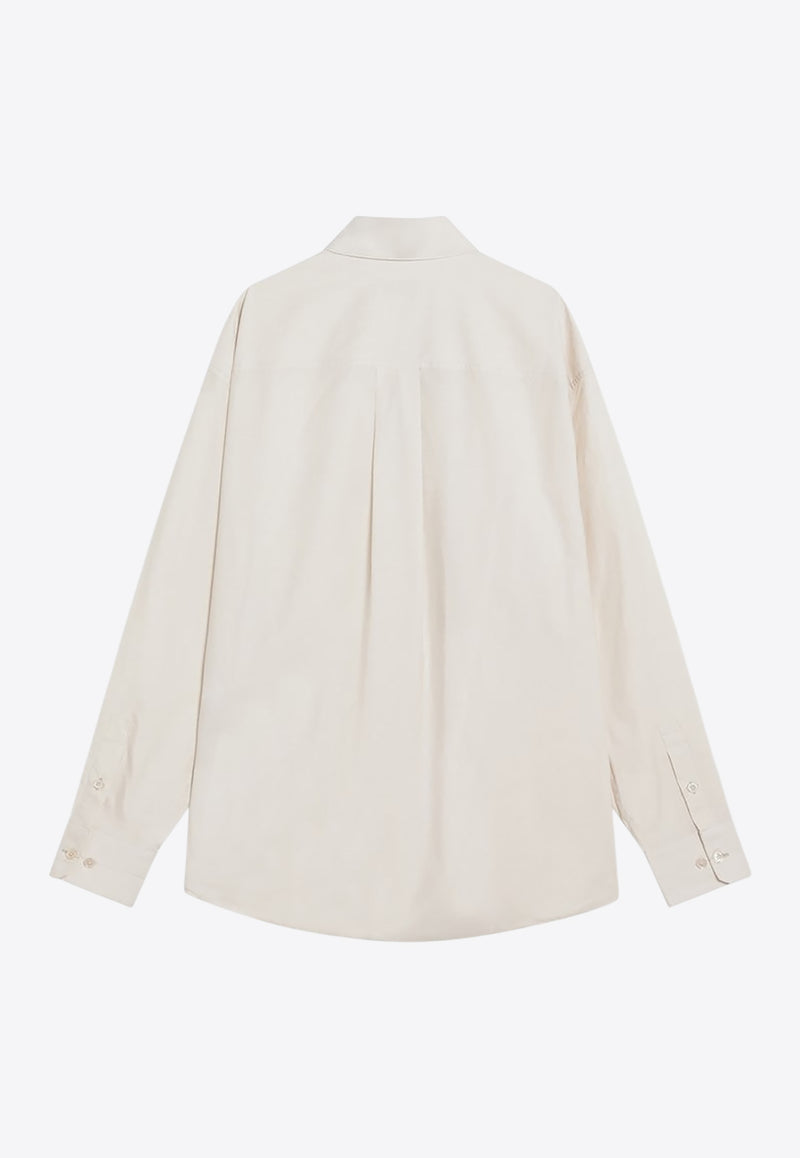 Lemaire Washed Cotton Long-Sleeved Shirt Cream SH1201LF1500/R_LEMAI-WH048