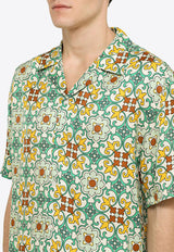 Drôle de Monsieur Floral Print Short-Sleeved Shirt SH129VI004/M_DROLE-GN