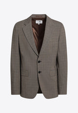 MM6 Maison Margiela Single-Breasted Buttoned Blazer Brown SH2BN0013M35437/Q_MM6-002F