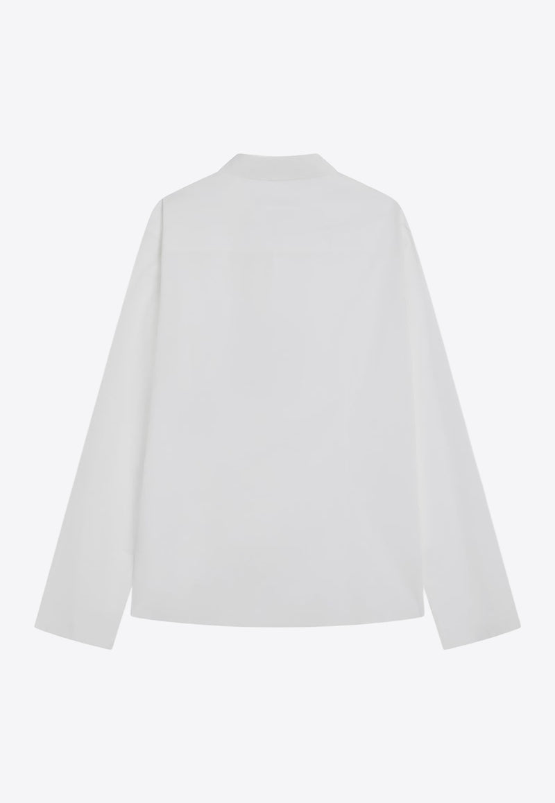 MM6 Maison Margiela Long-Sleeved Shirt with Signature-Stitching White SH2DT0029M35256/R_MM6-100