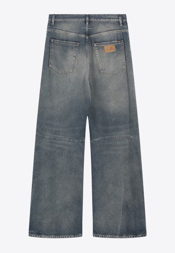 MM6 Maison Margiela Wide-Leg Washed Jeans Blue SH2LA0039M30017/R_MM6-965