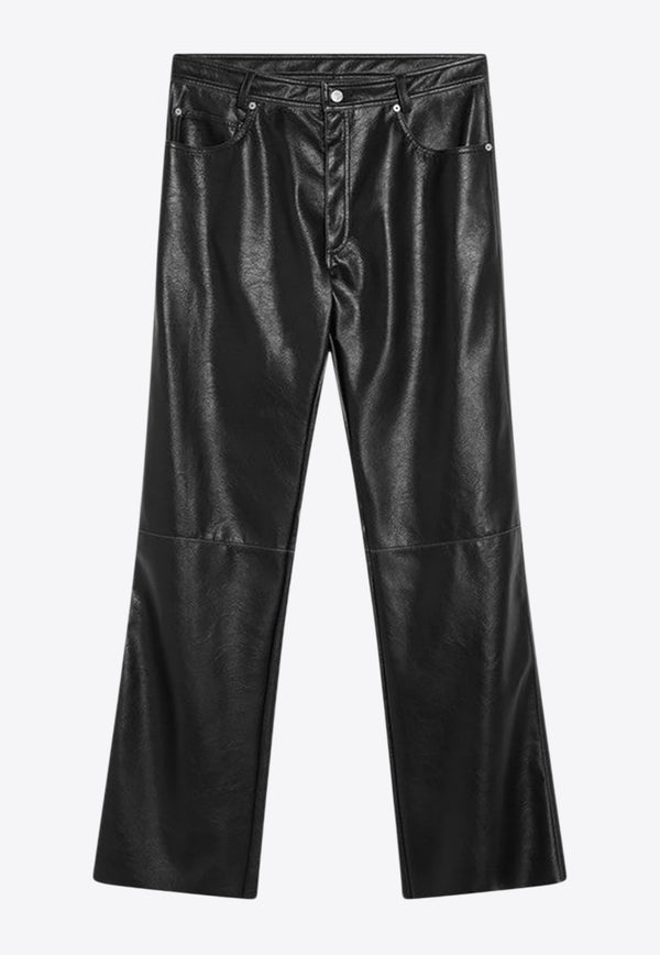 MM6 Maison Margiela Faux Leather Paneled Pants Black SH2LA0045M35455/R_MM6-900