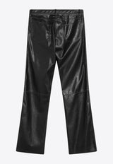 MM6 Maison Margiela Faux Leather Paneled Pants Black SH2LA0045M35455/R_MM6-900